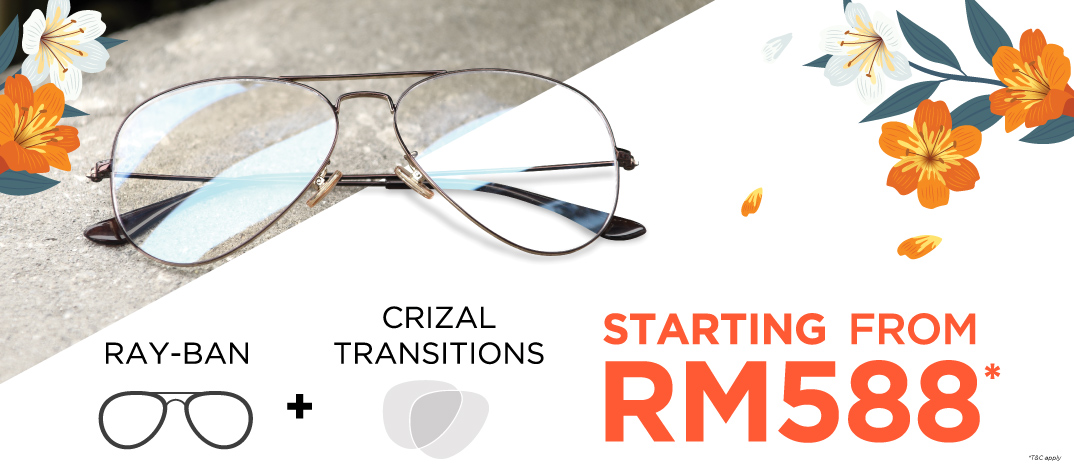 RayBan + Essilor Crizal Transitions Exclusive Promo 