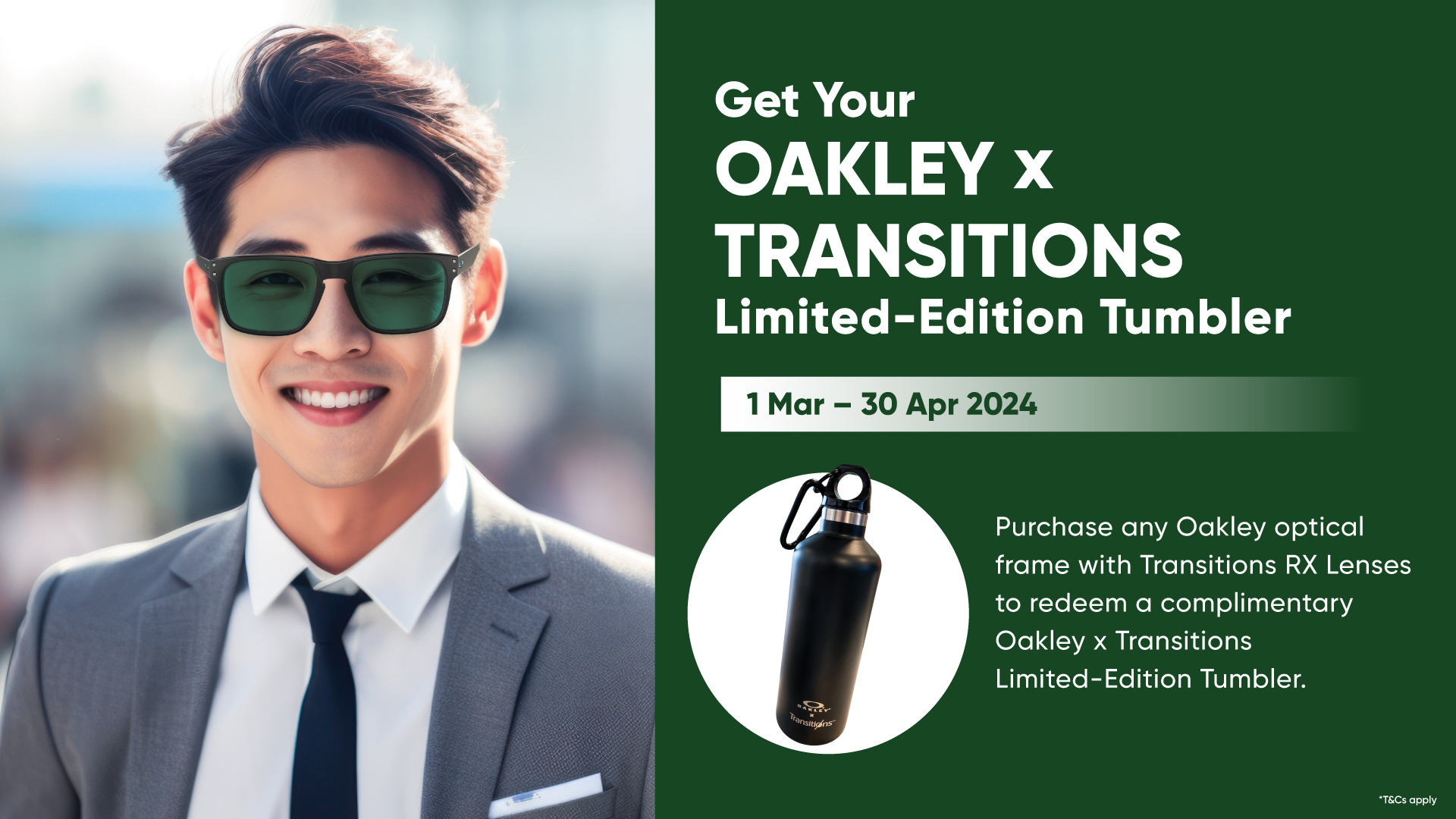 Level up your eyewear game with Oakley & Transitions