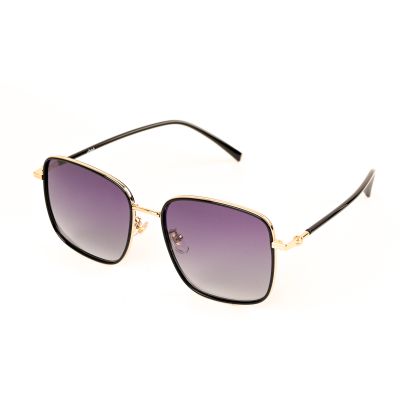 WHOOSH ODP28226 C11 Black/ Gold Square Sunglasses