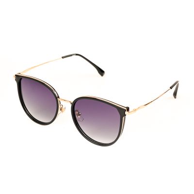 WHOOSH ODP28227 C11 Black/ Gold Round Sunglasses