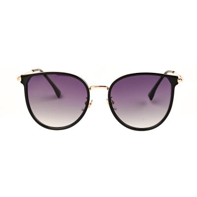 WHOOSH ODP28227 C11 Black/ Gold Round Sunglasses