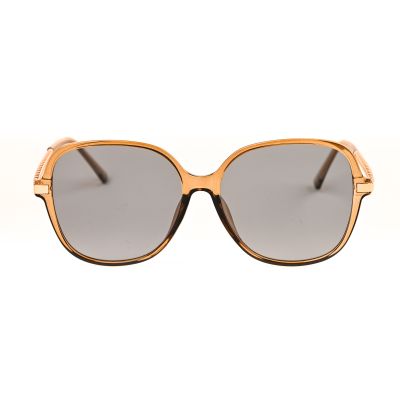 WHOOSH ODP28058 C3 Transparent Brown/ Gold Square Sunglasses