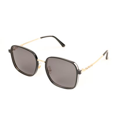 WHOOSH ODP28121 C1 Shinny Black/ Gold Square Sunglasses