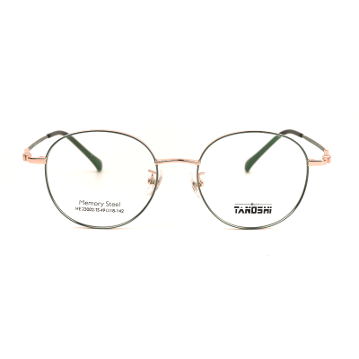 TANOSHI HE23002-TS C2 Classic Gold Memory Steel Eyeglasses