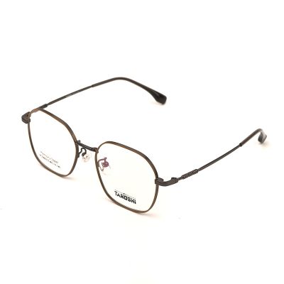TANOSHI HE23003-TS C1 Light Honey Brown Memory Steel Eyeglasses