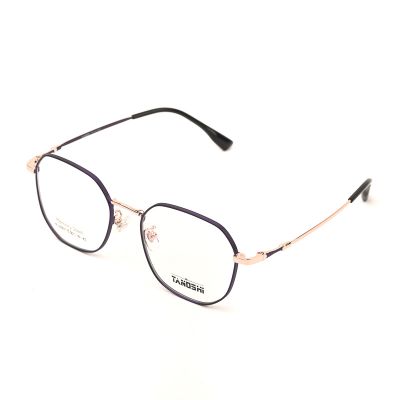TANOSHI HE23007-TS C2 Matte Purple Memory Steel Eyeglasses