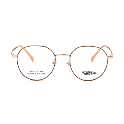 TANOSHI HE23008-TS C2 Pink/ Rose Gold Memory Steel Eyeglasses