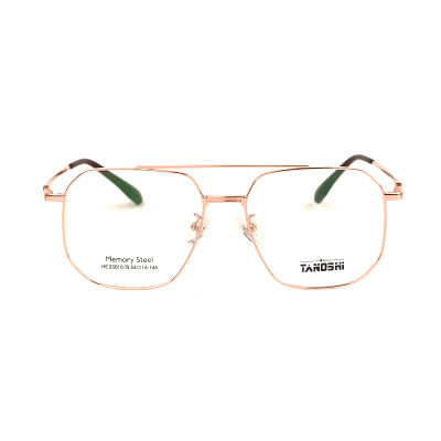 TANOSHI HE23010-TS C1 Rose Gold Memory Steel Eyeglasses