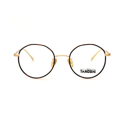 TANOSHI DE16221 C03 Round Black/Gold Eyeglasses